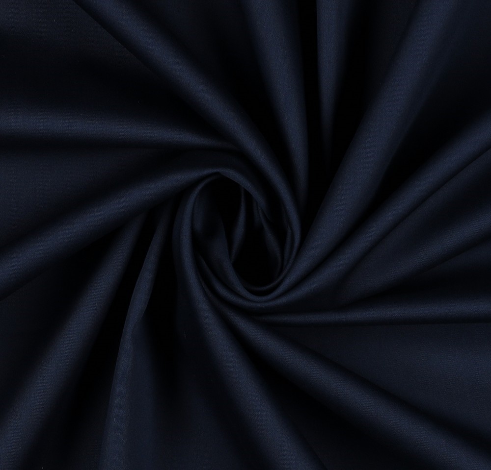 Bild 1 von Dirndl Stoff  Baumwollsatin uni - dunkelblau - 50 cm