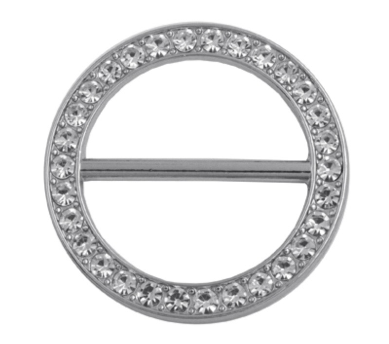 Bild 1 von Dirndlspange Schließe  Schürze - Metall - Strass  silberfarben 30mm