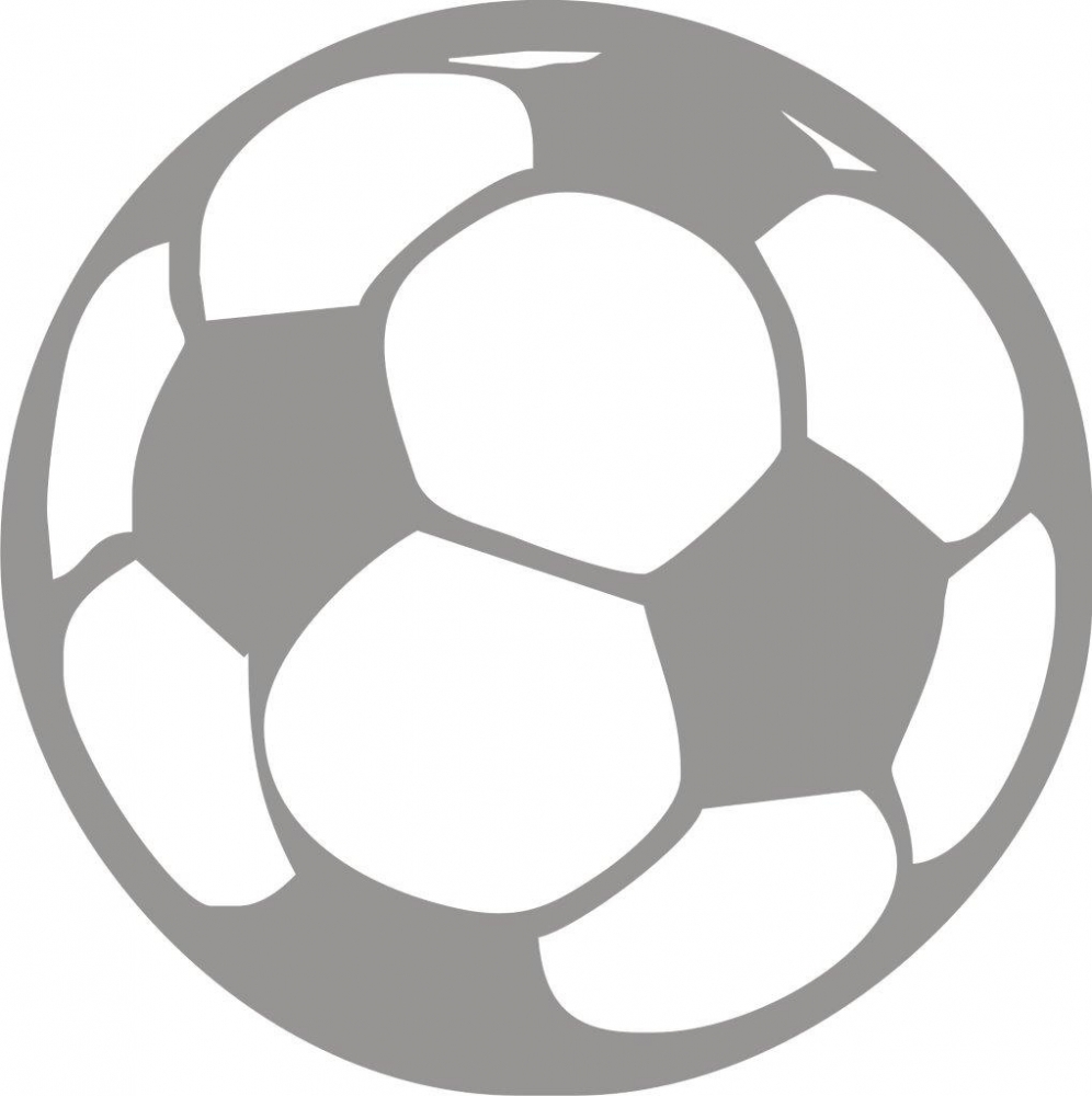 Bild 1 von Bügelmotiv Fußball - grau