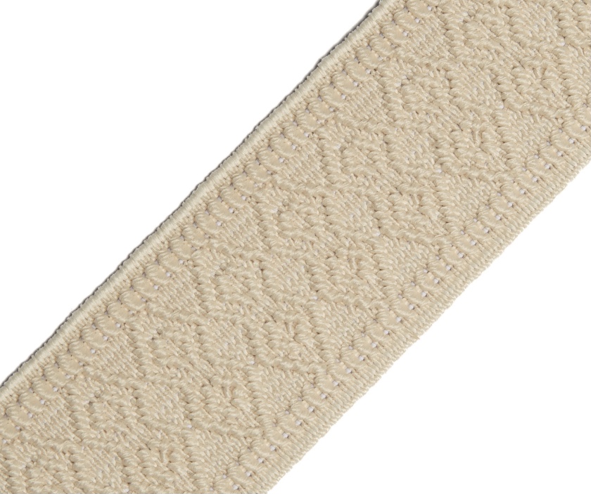 Bild 1 von Reststück Gummiband für Trachtengürtel - 4 cm  - creme Dirndlgürtel elastisch gewebt  110 cm