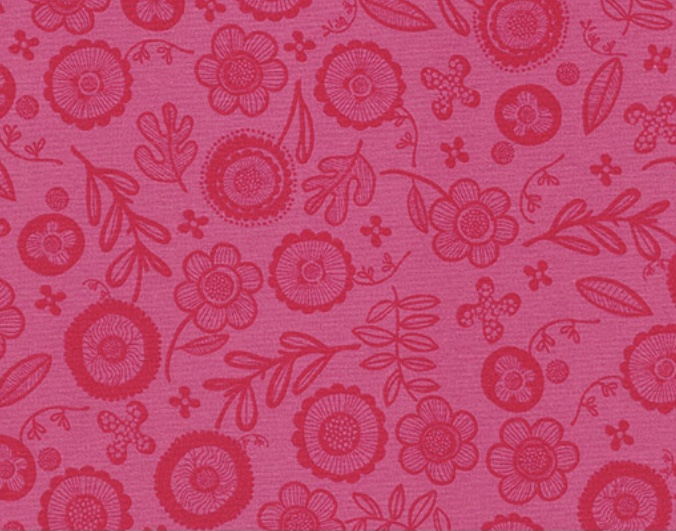 Bild 1 von Trachten Blumendruck pink magenta - 50 cm