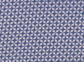 Bild 1 von Reststück Baumwollstoff Popeline - Ornamente -  mittelblau - 180 cm