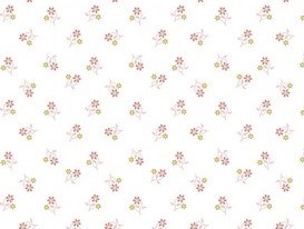 Bild 1 von Baumwollstoff Popeline - kleine Blumen - weiß -  50 cm
