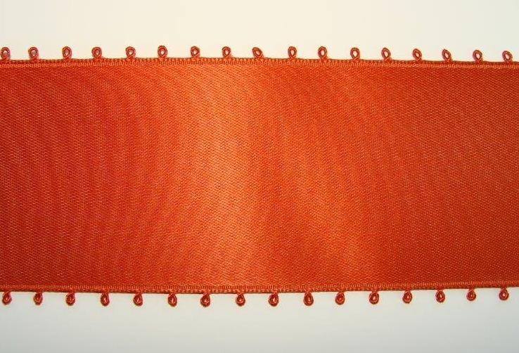 Bild 1 von Satinband - Picotband - Schürzenband - 50 mm breit - kupfer