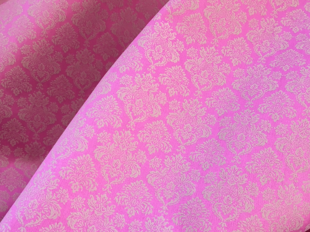 Bild 1 von Reststück Dirndl Stoff Baumwollsatin Ornamente - kräftiges pink - 225 cm