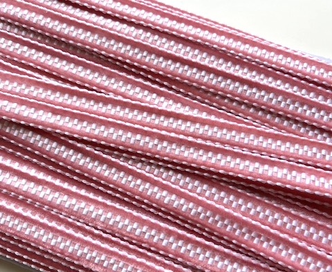 Bild 1 von Samtband Samt Samtbänder  - 10 mm breit - rosa  weiß 