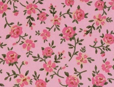 Bild 1 von Dirndl Stoff Blumen - rosa zartrosa grün - 50 cm