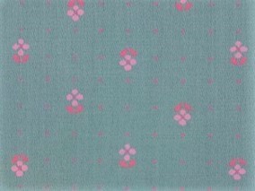 Bild 1 von Dirndl Stoff Baumwollsatin kleine Blumen - zartes graublau-rosa-dunkelrosa- 50 cm