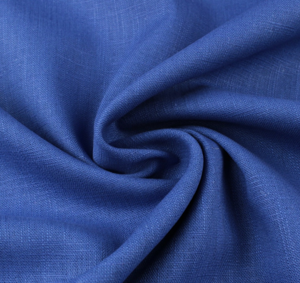 Bild 1 von Reststück Leinenstoff  - royal königsblau kobalt -  Dirndl - 75 cm