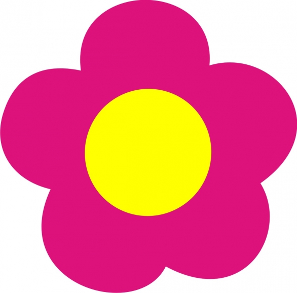 Bild 1 von Bügelmotiv Fräulein Gänseblüm groß - pink/gelb