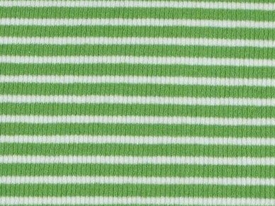 Bild 1 von Ringelbündchen - limegrün/weiß  - 25 cm