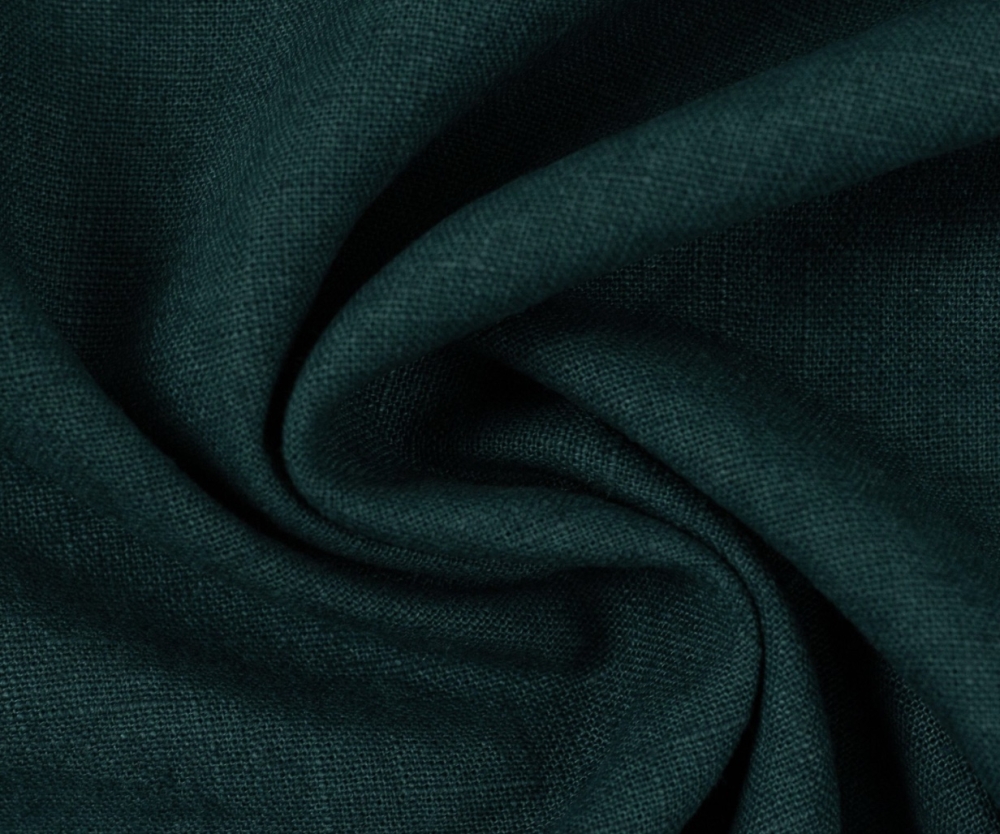 Bild 1 von Reststück Leinenstoff - tief dunkelgrün - vorgewaschen - 100 cm