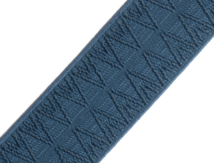 Bild 1 von Gummiband für Trachtengürtel - 5 cm  - mittelblau  Dirndlgürtel elastisch gewebt