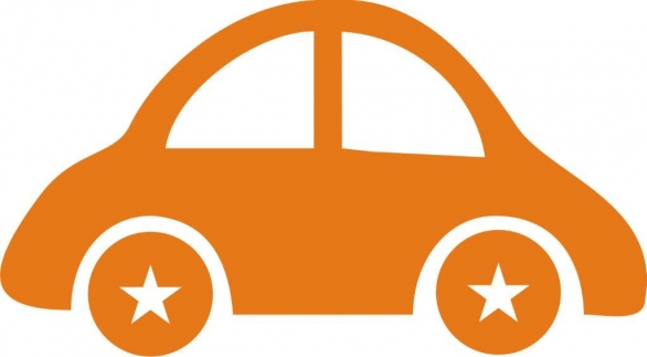 Bild 1 von Bügelmotiv Auto - orange