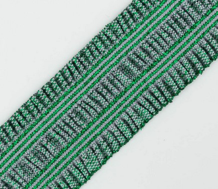Bild 1 von Gummiband für Trachtengürtel - 4 cm  - Falten smaragdgrün lurex Dirndlgürtel elastisch