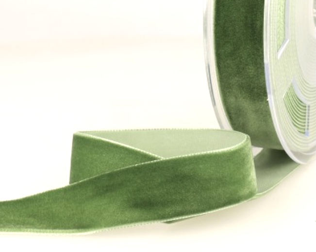 Bild 1 von Samtband Samt Samtbänder - 7 mm breit - col 68  olivgrün  3 Meter