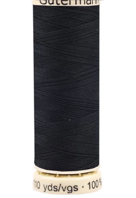 Bild 1 von Gütermann universal Polyester Nähgarn schwarz - 100m Spule - Farbe 000
