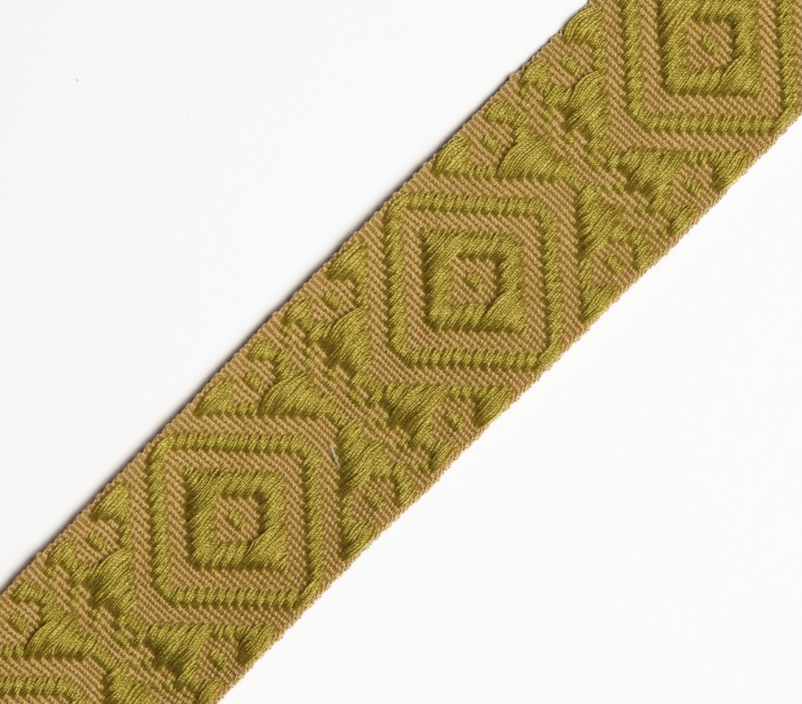 Bild 1 von Borte Jacquardborte Webband Band  senfgelb goldgelb - 30 mm breit  - 3 Meter