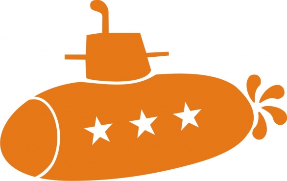 Bild 1 von Bügelmotiv U-Boot orange