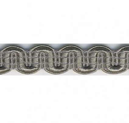 Bild 1 von Posamentborte Bogen - 10 mm breit - dunkelgrau - Farbe 33