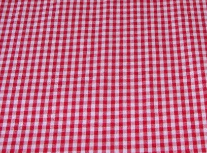 Bild 1 von Reststück VICHY KARO-Stoff - rot - 3 mm Karo - 70 cm
