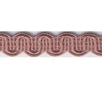 Bild 1 von Posamentborte Bogen - 10 mm breit - altrosa - Farbe 177