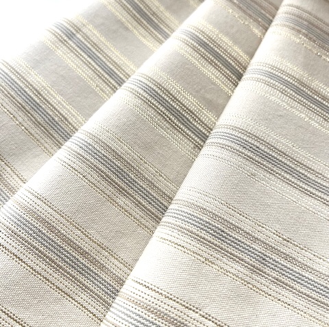 Bild 1 von Reststück Italienischer Baumwollstoff  gewebt  - Streifen - beige gold - 250x 140 cm