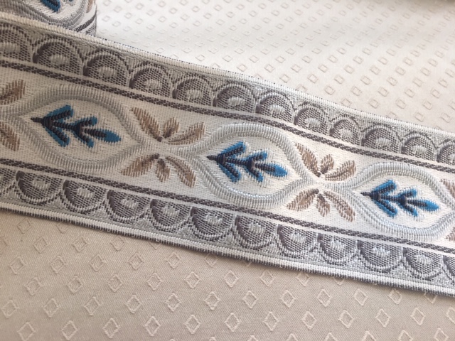 Bild 1 von Borte Jacquardband Goblin Zierborte - grau blau - 6 cm breit