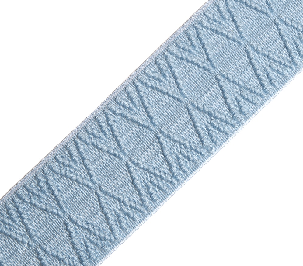 Bild 1 von Gummiband für Trachtengürtel - 4 cm  - hellblau  Dirndlgürtel elastisch gewebt