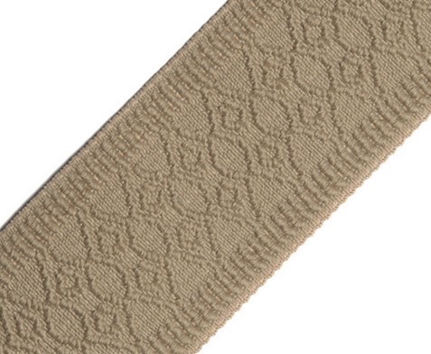 Bild 1 von Reststück Gummiband - 5 cm  - dunkel creme beige Dirndlgürtel elastisch gewebt 72cm