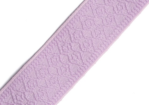 Bild 1 von Gummiband für Trachtengürtel - 4 cm  - flieder pastel Dirndlgürtel elastisch gewebt