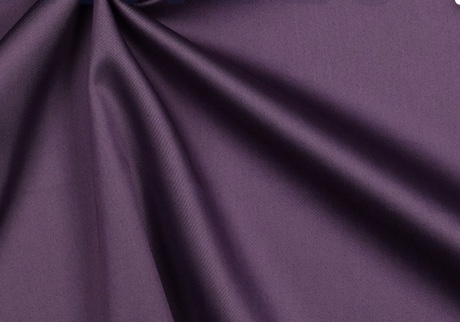 Bild 1 von Reststück Dirndl Stoff - Baumwollsatin uni - aubergine - 140 cm