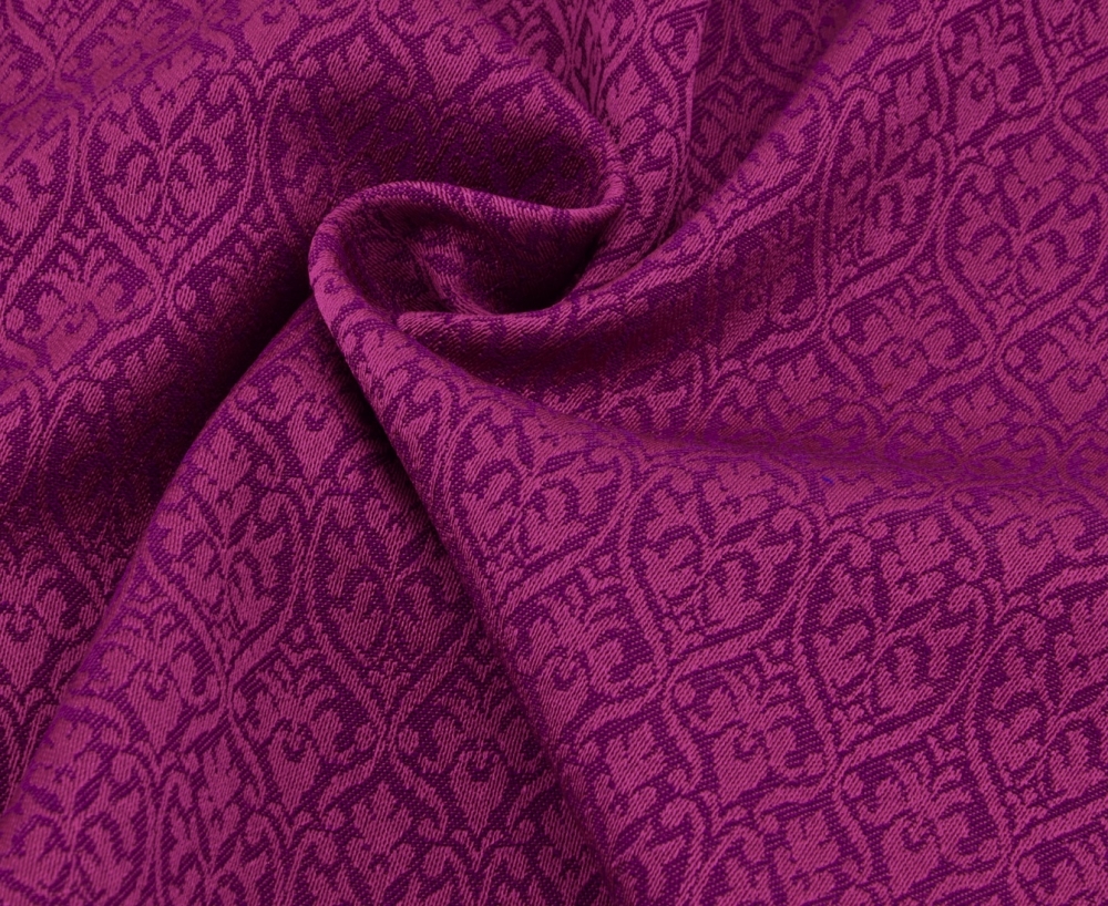 Bild 1 von Wollsatin Jacquard knitterfrei Ornamentmuster - dunkle beere - 50 cm