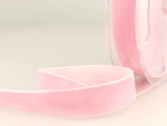 Bild 1 von Samtband Samt Samtbänder - 10 mm breit - col 75 rosa 3 Meter