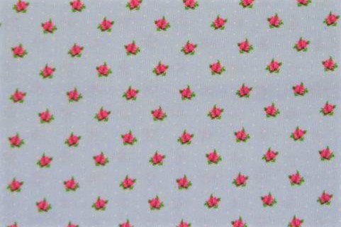 Bild 1 von Feincord / Samt  Samtcord - Blumen hellblau - 50 cm