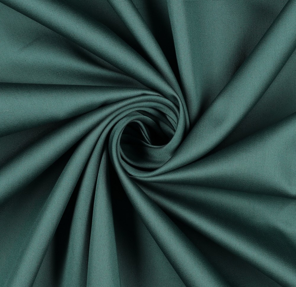 Bild 1 von Dirndl Stoff  Baumwollsatin uni - dunkelgrün smaragd pastell - 50 cm