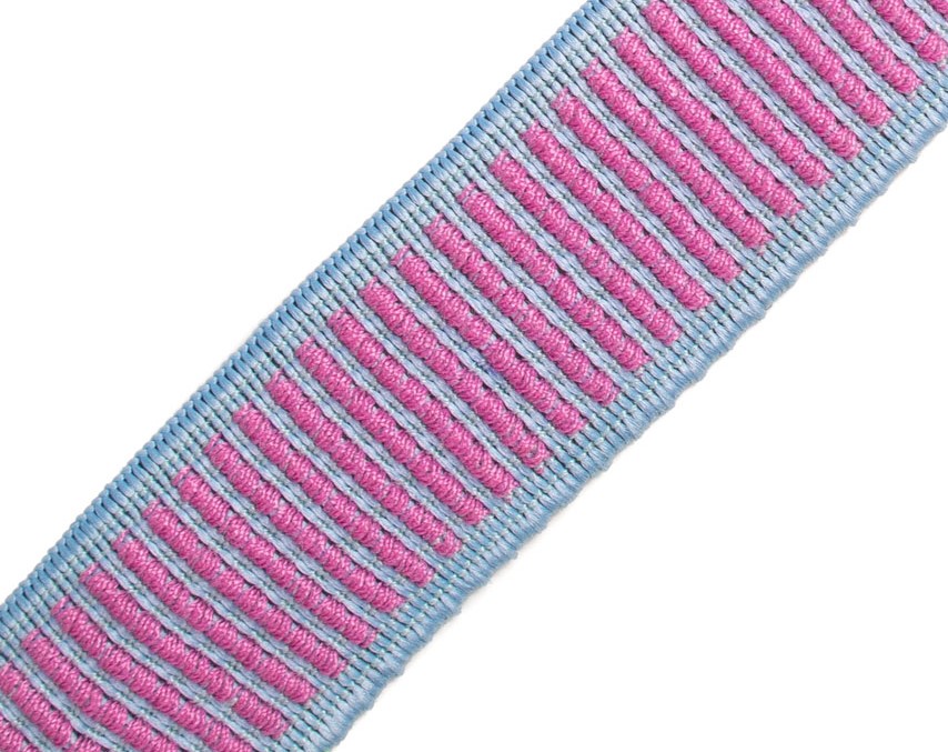 Bild 1 von Gummiband für Trachtengürtel - 2,5 cm  - hellblau rosa Dirndlgürtel elastisch