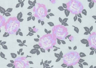 Bild 1 von Dirndl Stoff Baumwollsatin Blumen - hellgrau dunkelgrau rosa - 50 cm