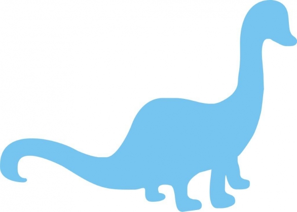 Bild 1 von Bügelmotiv Dinosaurier - hellblau
