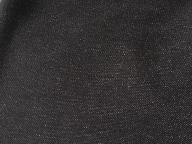 Bild 1 von Reststück Stretchjersey Stoff - Jeansoptik schwarz  - 105 cm