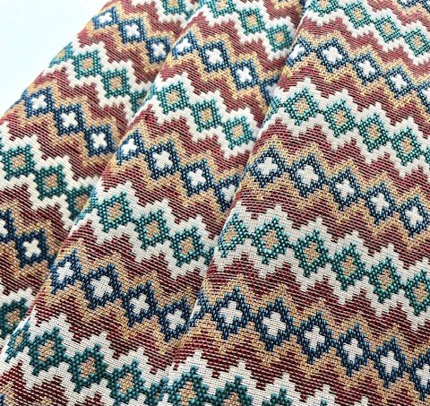 Bild 1 von Gobelin Jacquard - Dirndlstoff  gewebt  geometrisches Muster - multicolor - 190 cm