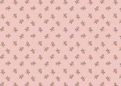 Bild 1 von Blumen Stoff Dirndl - rosa - 50 cm