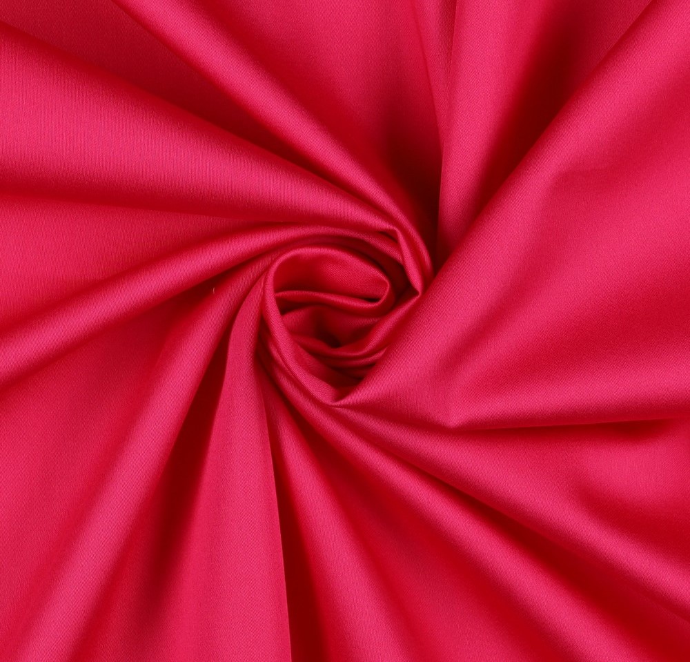 Bild 1 von Dirndl Stoff Baumwollsatin uni - leuchtendes pink - 50 cm