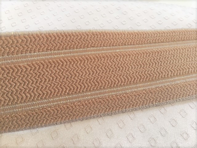 Bild 1 von Gummiband für Trachtengürtel - caramel gold 5 cm  - Dirndlgürtel elastisch 