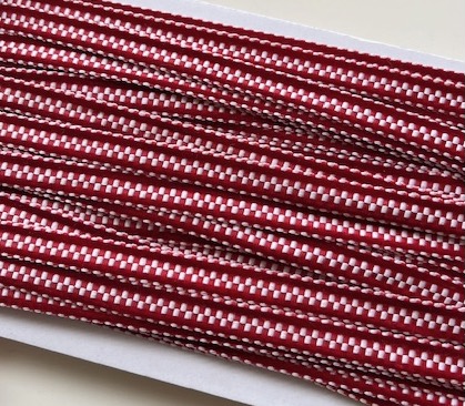 Bild 1 von Samtband Samt Samtbänder  - 10 mm breit - dunkelrot  weiß 