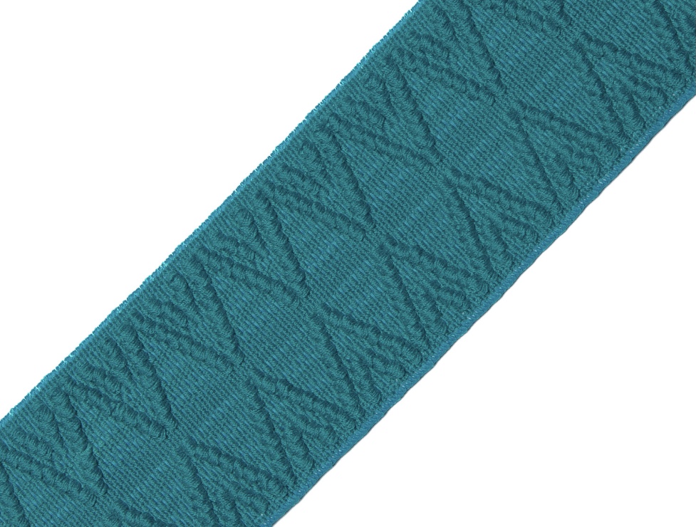 Bild 1 von Gummiband für Trachtengürtel - 4 cm  - türkis Dirndlgürtel elastisch gewebt