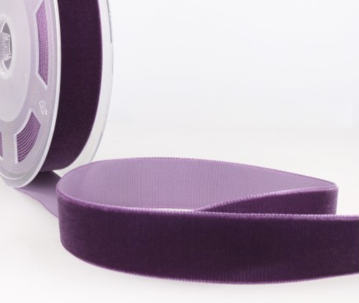 Bild 1 von Samtband Samt Samtbänder -  10 mm breit - col 98 pflaume  3 Meter