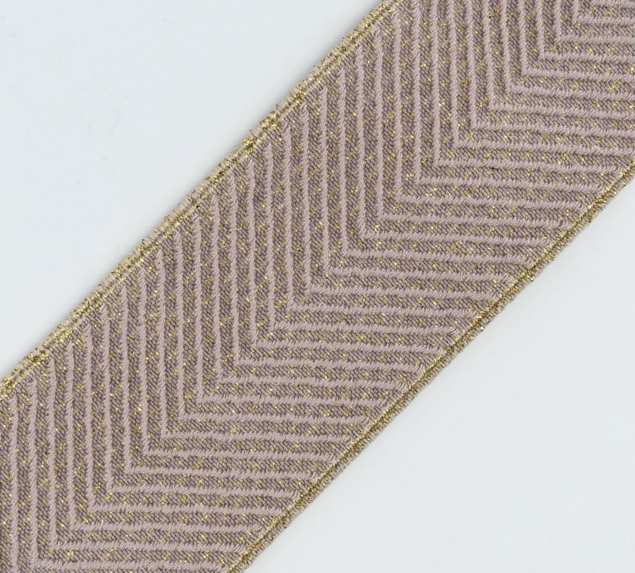 Bild 1 von Gummiband für Trachtengürtel - altrosa pastel gold 5 cm  - Dirndlgürtel elastisch