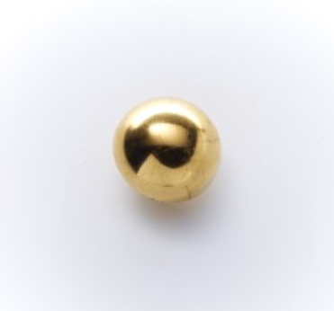 Bild 1 von Dirndlknopf Kunststoff  - Halbkugel - helles gold - 11 mm