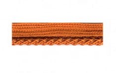 Bild 1 von Reststück Paspel Paspol  / Biese Satin - gedreht - 10 mm breit -kupfer rot - Farbe 85 - 330cm